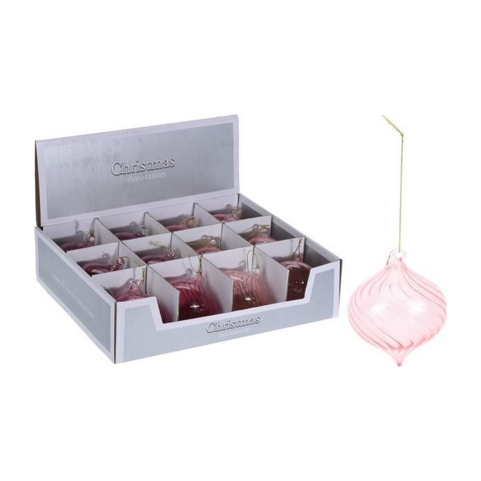 SFERA VETRO 8CM ROSA 2ASS